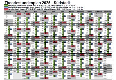 Theorieplan Südstadt - Fahrschule Frank Dopf