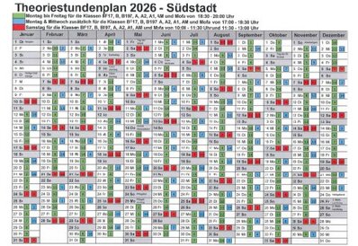 Theoriestundenplan Südstadt Fahrschule Frank Dopf, Karlsruhe Theoriestundenplan Südstadt Fahrschule Frank Dopf, Karlsruhe